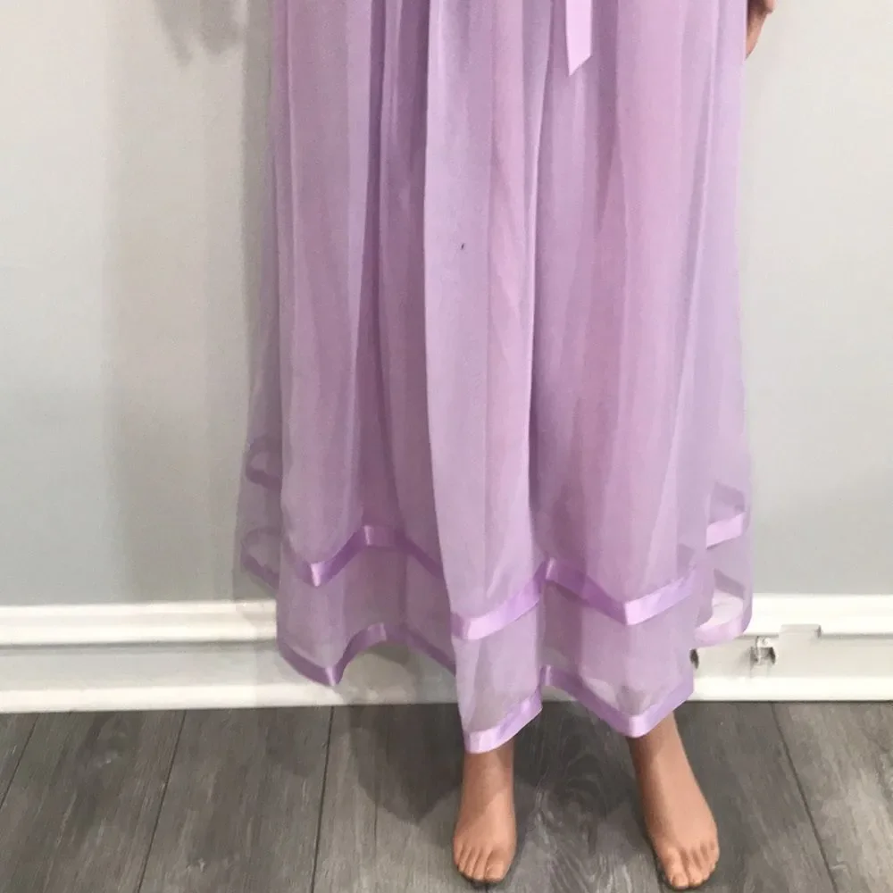 Vintage 70s Lavender Sheer Dress and Jacket